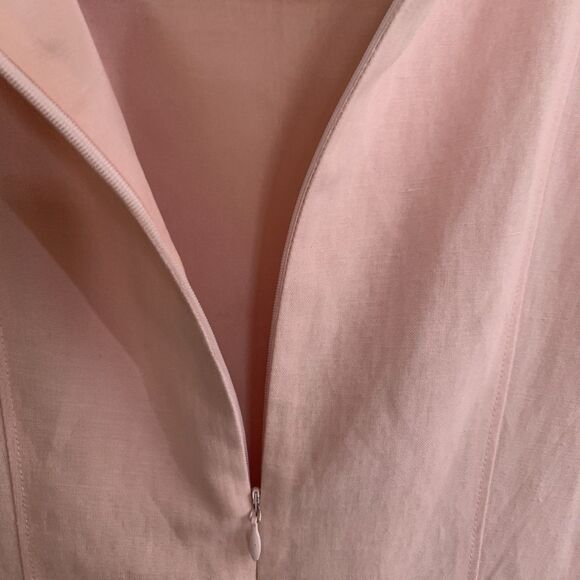 Ann Taylor Loft Dress Size 0 Lined Pink Sleeveless Invisible Zipper - Picture 9 of 15